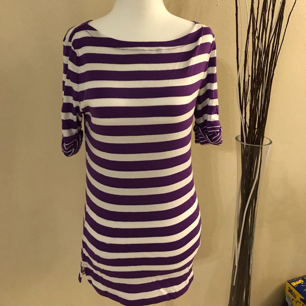 Ralph Lauren Top white and purple stripe
